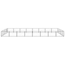 vidaXL fekete acél kutyakennel 32 m²