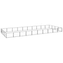 vidaXL fekete acél kutyakennel 40 m²