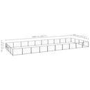 vidaXL fekete acél kutyakennel 40 m²