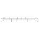 vidaXL ezüstszínű acél kutyakennel 28 m²