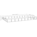 vidaXL fekete acél kutyakennel 45 m²