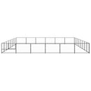 vidaXL fekete acél kutyakennel 48 m²