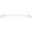 vidaXL ezüstszínű acél kutyakennel 54 m²