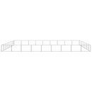 vidaXL ezüstszínű acél kutyakennel 63 m²