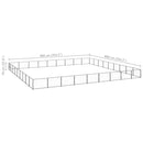 vidaXL fekete acél kutyakennel 81 m²