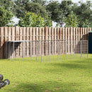 vidaXL ezüstszínű acél kutyakennel 8,47 m²