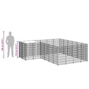 vidaXL fekete acél kutyakennel 8,47 m²