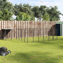 vidaXL fekete acél kutyakennel 12,1 m²