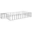 vidaXL fekete acél kutyakennel 22,99 m²