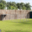 vidaXL ezüstszínű acél kutyakennel 8,47 m²