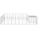 vidaXL ezüstszínű acél kutyakennel 15,73 m²