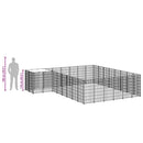 vidaXL fekete acél kutyakennel 15,73 m²