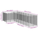 vidaXL ezüstszínű acél kutyakennel 6,05 m²