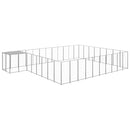 vidaXL ezüstszínű acél kutyakennel 25,41 m²