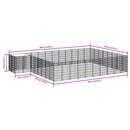 vidaXL ezüstszínű acél kutyakennel 25,41 m²