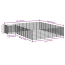 vidaXL fekete acél kutyakennel 25,41 m²