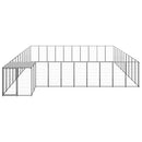 vidaXL fekete acél kutyakennel 31,46 m²