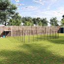 vidaXL fekete acél kutyakennel 31,46 m²