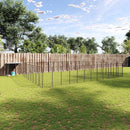 vidaXL fekete acél kutyakennel 37,51 m²