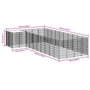 vidaXL ezüstszínű acél kutyakennel 13,31 m²