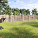 vidaXL ezüstszínű acél kutyakennel 25,41 m²