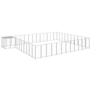 vidaXL ezüstszínű acél kutyakennel 37,51 m²