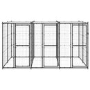 vidaXL kültéri acél kutyakennel tetővel 7,26 m²