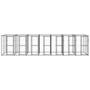 vidaXL kültéri acél kutyakennel 16,94 m²