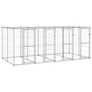 vidaXL kültéri horganyozott acél kutyakennel tetővel 9,68 m²