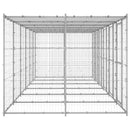 vidaXL kültéri horganyozott acél kutyakennel tetővel 14,52 m²
