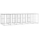 vidaXL kültéri horganyozott acél kutyakennel tetővel 14,52 m²