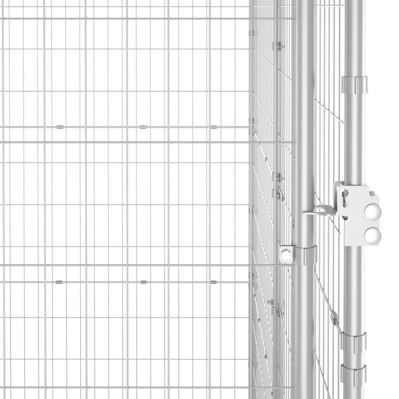 vidaXL kültéri horganyozott acél kutyakennel tetővel 24,2 m²