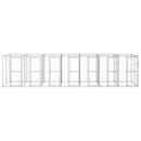 vidaXL kültéri horganyozott acél kutyakennel 16,94 m²