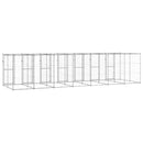 vidaXL kültéri horganyozott acél kutyakennel 16,94 m²