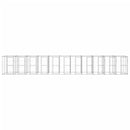 vidaXL kültéri horganyozott acél kutyakennel 26,62 m²