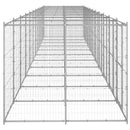 vidaXL kültéri horganyozott acél kutyakennel 26,62 m²