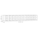 vidaXL kültéri horganyozott acél kutyakennel 26,62 m²