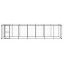 vidaXL kültéri acél kutyakennel tetővel 16,94 m²