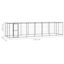 vidaXL kültéri acél kutyakennel tetővel 16,94 m²
