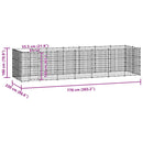 vidaXL kültéri acél kutyakennel tetővel 16,94 m²