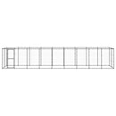 vidaXL kültéri acél kutyakennel tetővel 21,78 m²