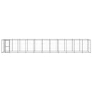 vidaXL kültéri acél kutyakennel tetővel 26,62 m²