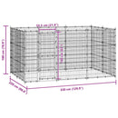 vidaXL kültéri acél kutyakennel 7,26 m²