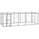 vidaXL kültéri acél kutyakennel 12,1 m²