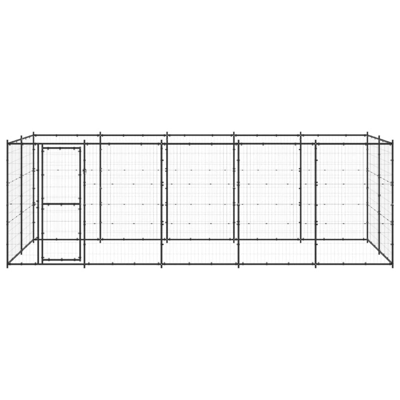 vidaXL kültéri acél kutyakennel 12,1 m²