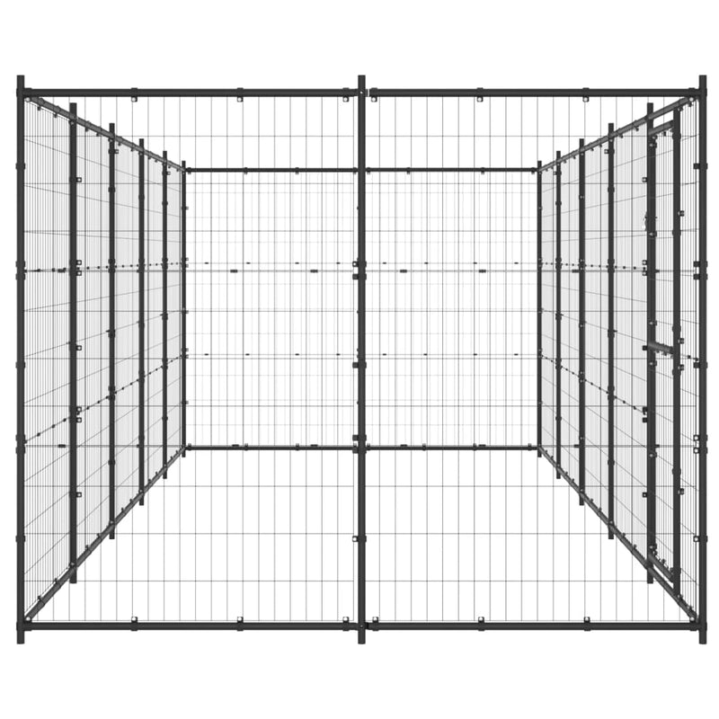 vidaXL kültéri acél kutyakennel 12,1 m²