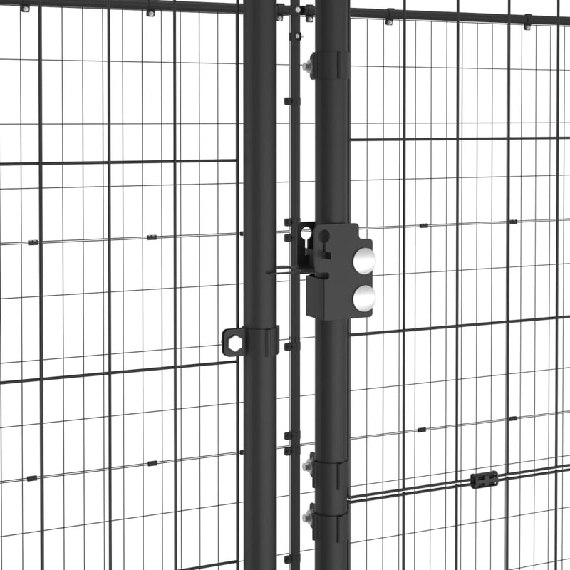 vidaXL kültéri acél kutyakennel 12,1 m²