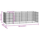 vidaXL kültéri acél kutyakennel 12,1 m²