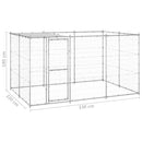 vidaXL kültéri horganyozott acél kutyakennel tetővel 7,26 m²