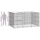 vidaXL kültéri horganyozott acél kutyakennel tetővel 7,26 m²